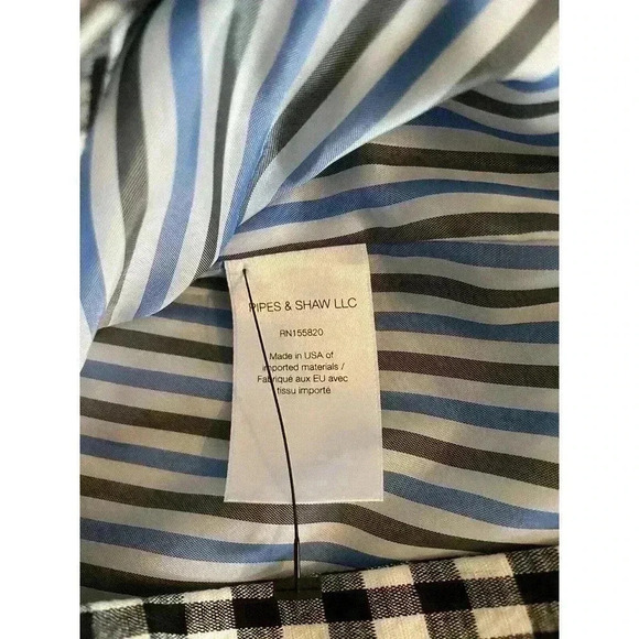 Veronica Beard Dickey Jacket Blazer 6 Caldwell Black White Gingham Check Ruched - Picture 12 of 13